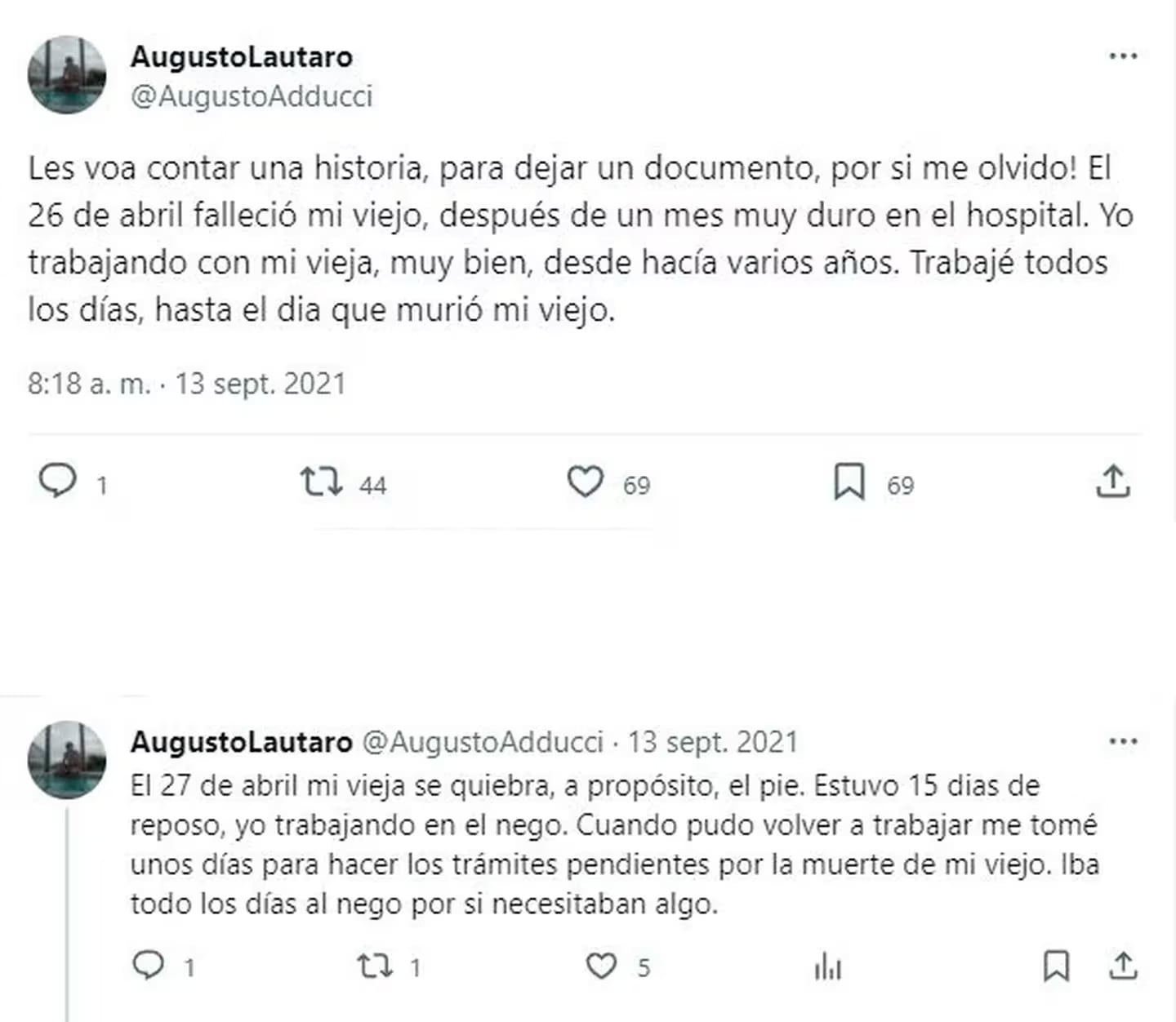 Lo que contó Augusto, hijo de Isabel