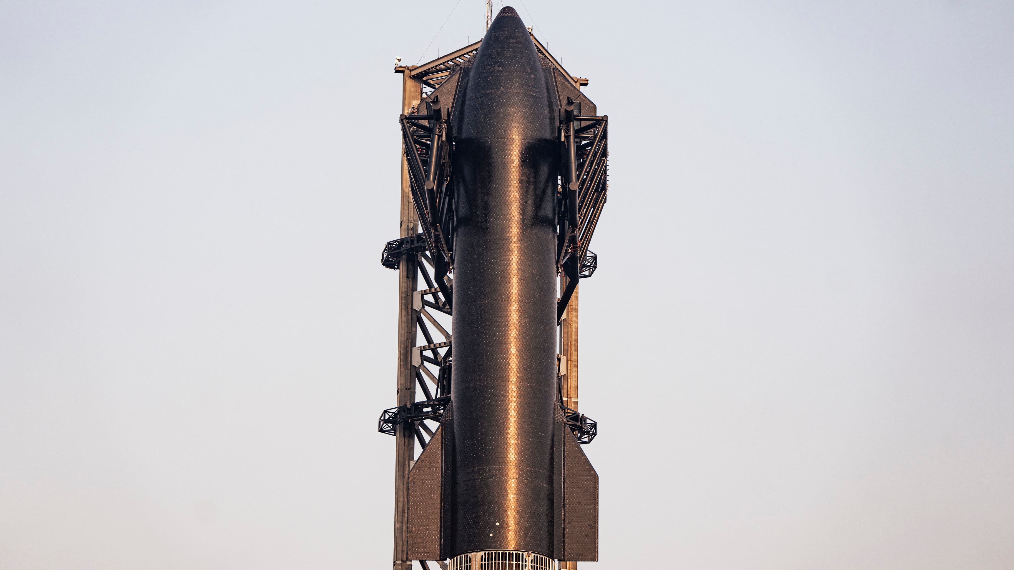 Así es el impresionante cohete Starship. Foto: Space X.