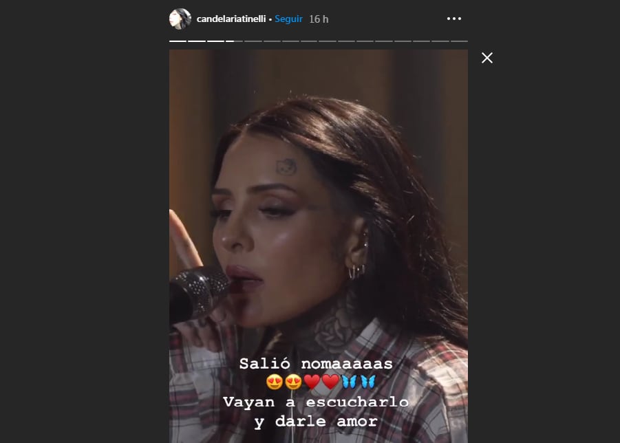 Cande Tinelli y sus acústicos.Instagram.