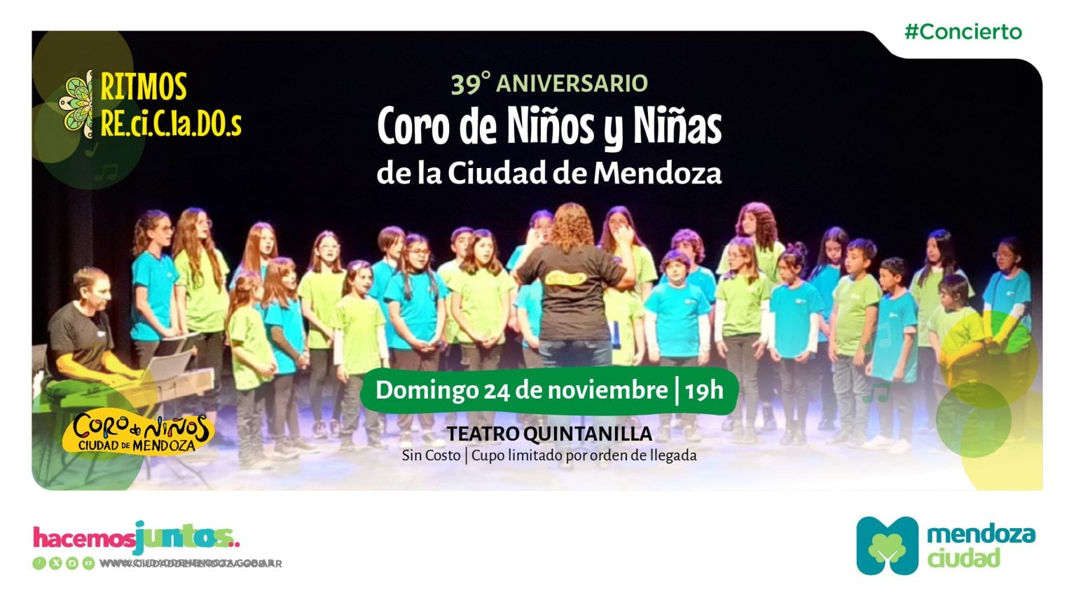 Concierto por el 39° Aniversario del Coro de Niños y Niñas de la Ciudad de Mendoza