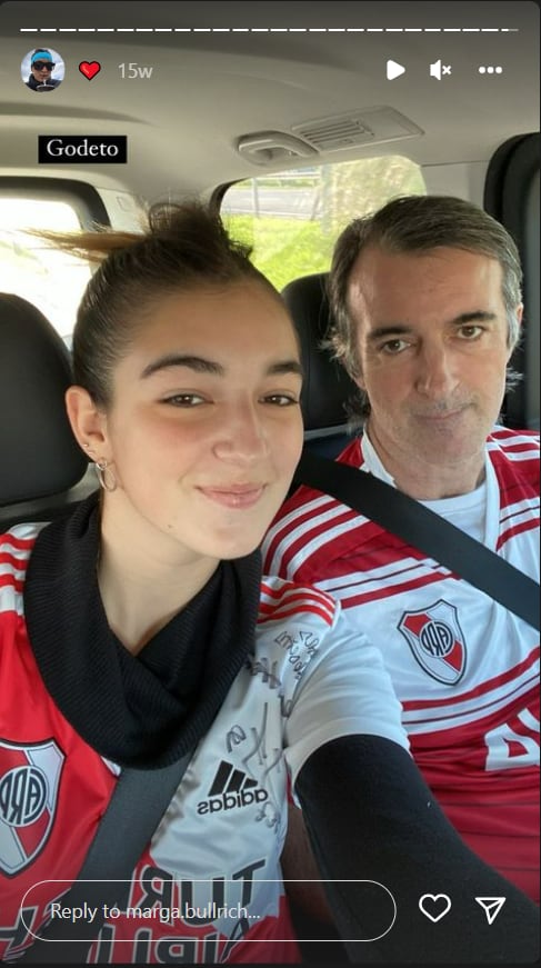 Margarita Bullrich y su papá comparten el amor por River Plate