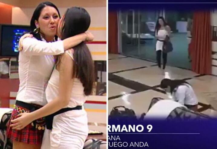 Maite y Rebeca, ingresando a Gran Hermano.