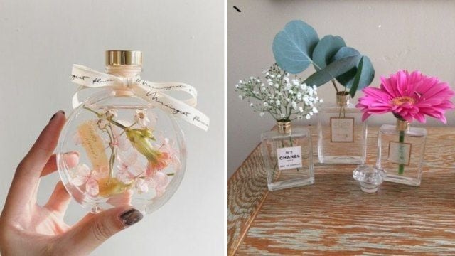 Tres proyectos para reciclar frascos de perfume vacíos