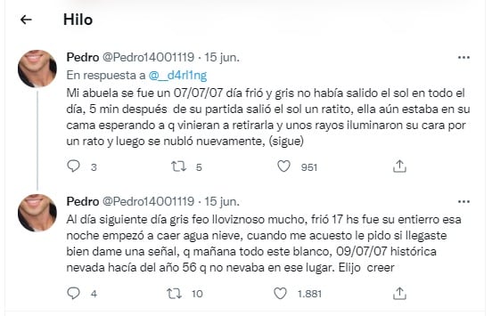 El hilo cuenta con más de 13 retweets.