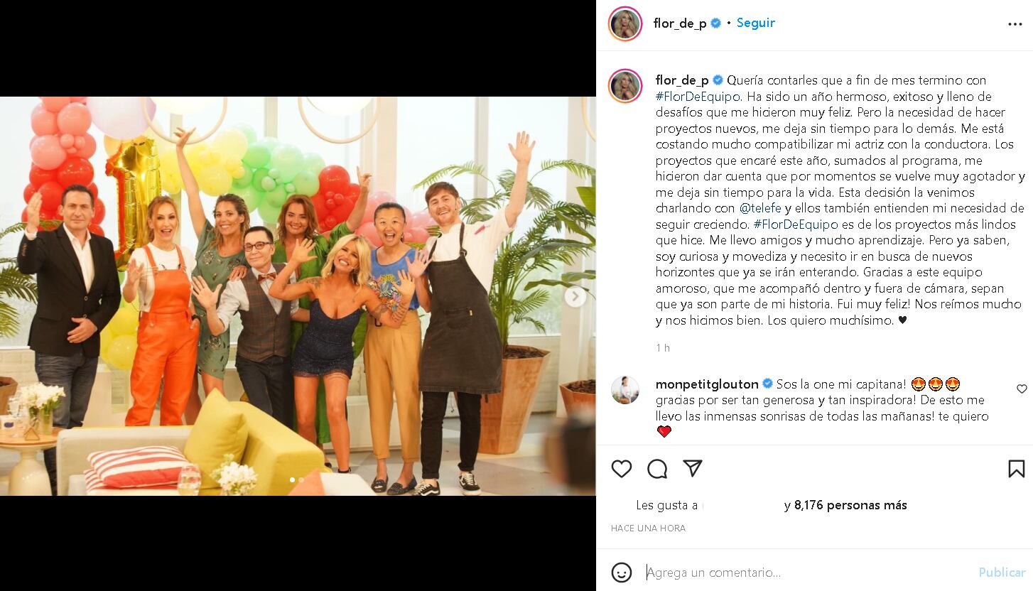 El comunicado de Florencia Peña sobre el final de su programa en Telefe