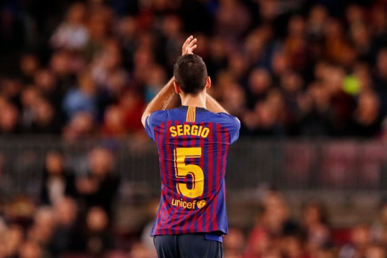 Sergio Busquets se despide del Barcelona. (Prensa Barcelona)