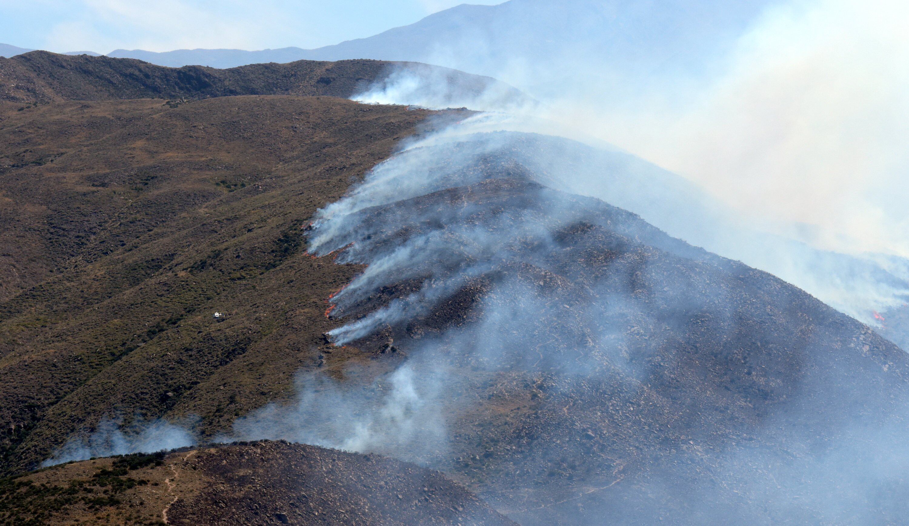 En medios de reclamo por la falta de asistencia de la Nación, Mendoza sumará 3 nuevas plantas para combatir incendios forestales. Foto: Secretaría de Ambiente de Mendoza.