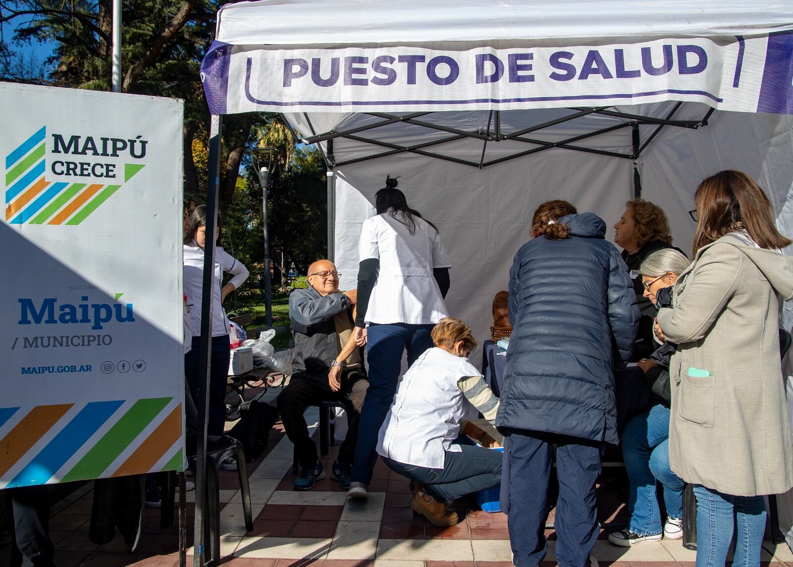 La Municipalidad de Maipú mantiene un cronograma de puestos de vacunación. Foto: Maipú Municipio.