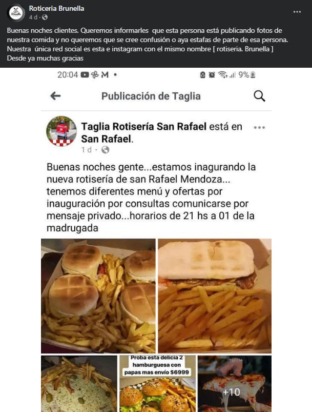 Una falsa rotisería publica promociones por WhatsApp, cobra por transferencia y no entrega los pedidos.