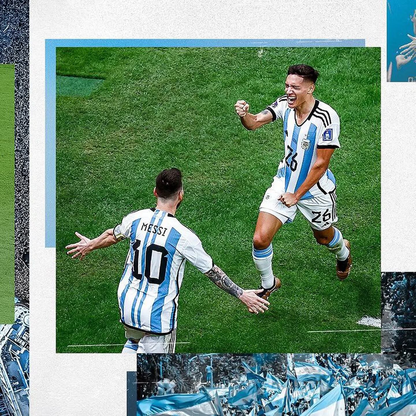 Messi con Nahuel Molina festejando el gol contra Países Bajos. Gentileza: TN.