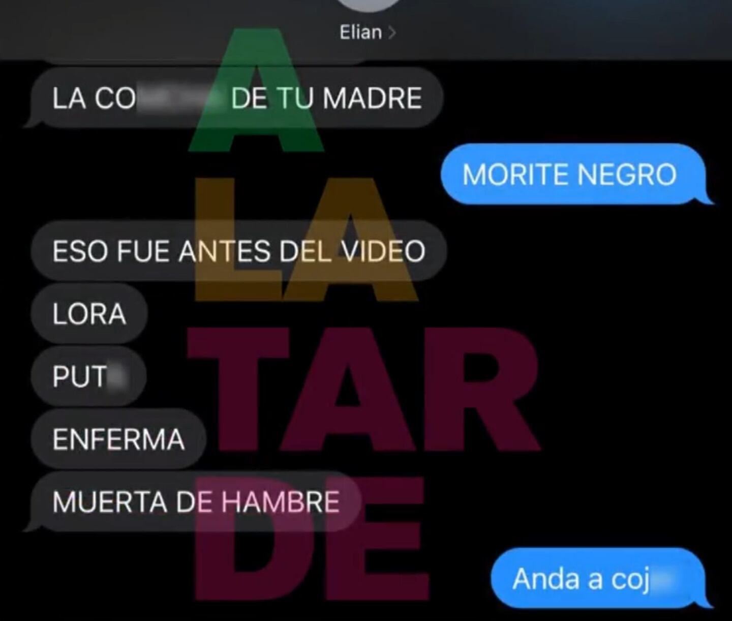 El chat de Tamara y L-Gante