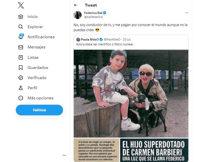 Criticaron a Fede Bal por una nota en la que lo tildaron de “niño superdotado”.