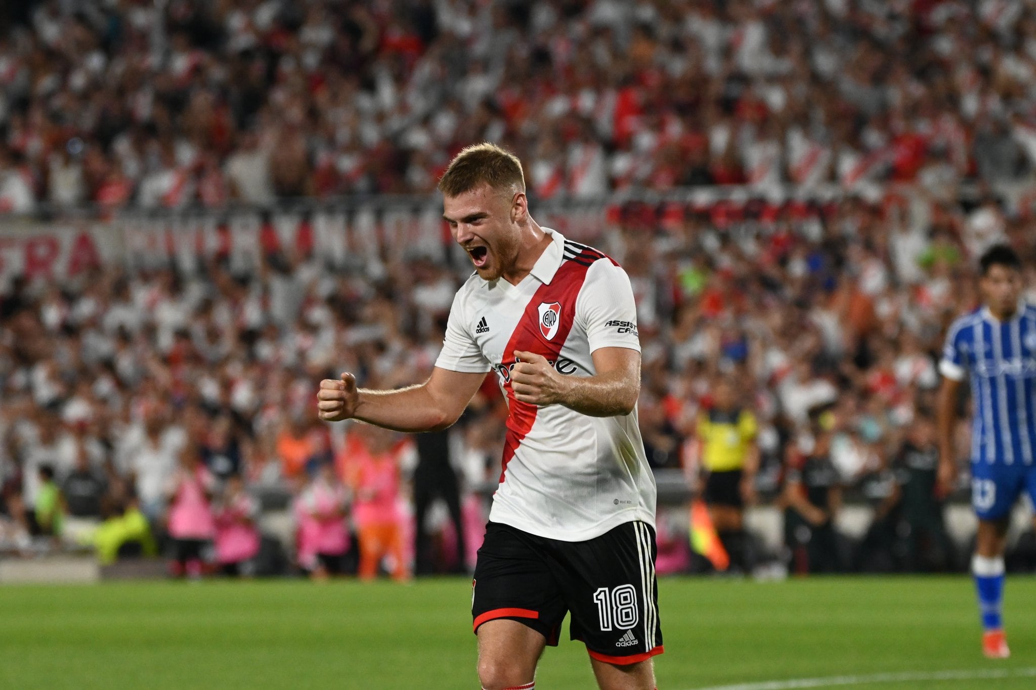 El cordobés Lucas Beltrán hoy es figura de River. (@RiverPlate)