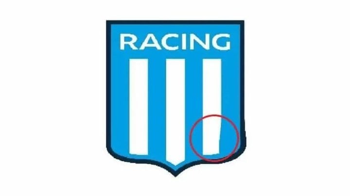 El insólito diseño del escudo de Racing