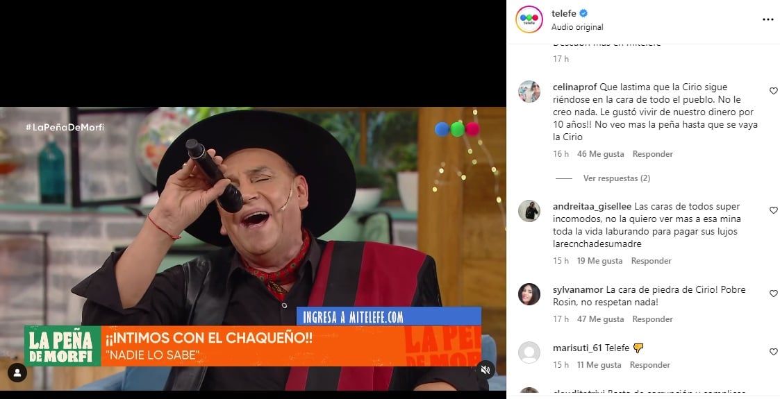 Indignación y enojo en las redes porque Jésica Cirio sigue conduciendo "La peña de Morfi" (Telefe)