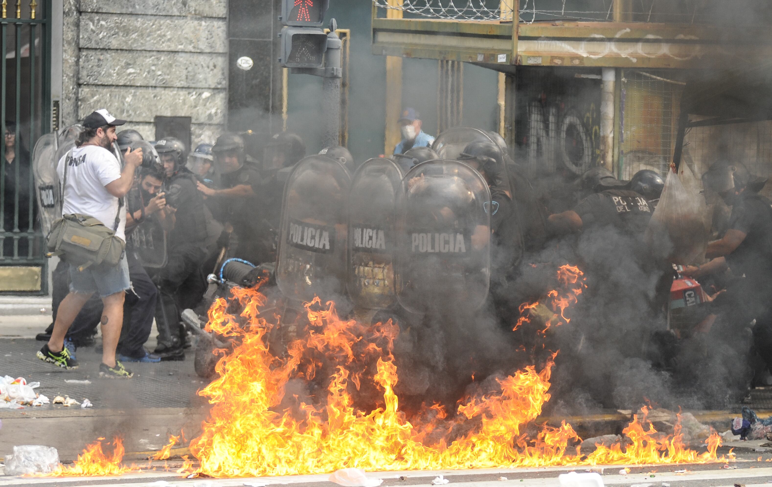 Incidentes en el Congreso durante la sesión en Diputados. Foto Federico Lopez Claro