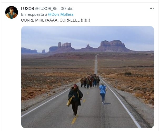 Los memes no tardaron en llegar, haciendo alusiones a su huida, siguió corriendo como Forrest Gump