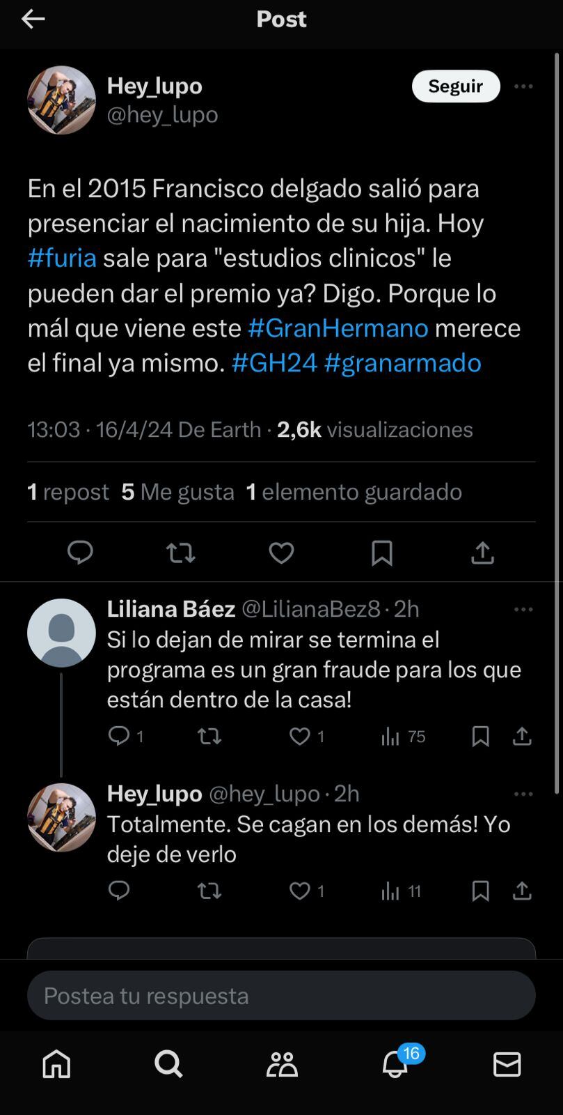 El día que Francisco Delgado salió de la casa y ganó Gran Hermano. Captura de pantalla.