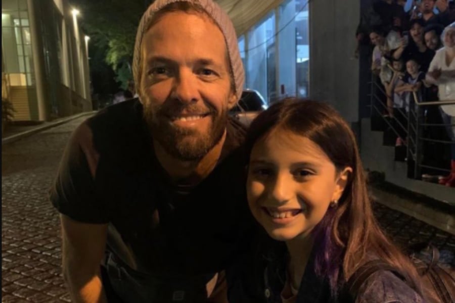 Taylor Hawkins con Emma Sofía, su minifan.