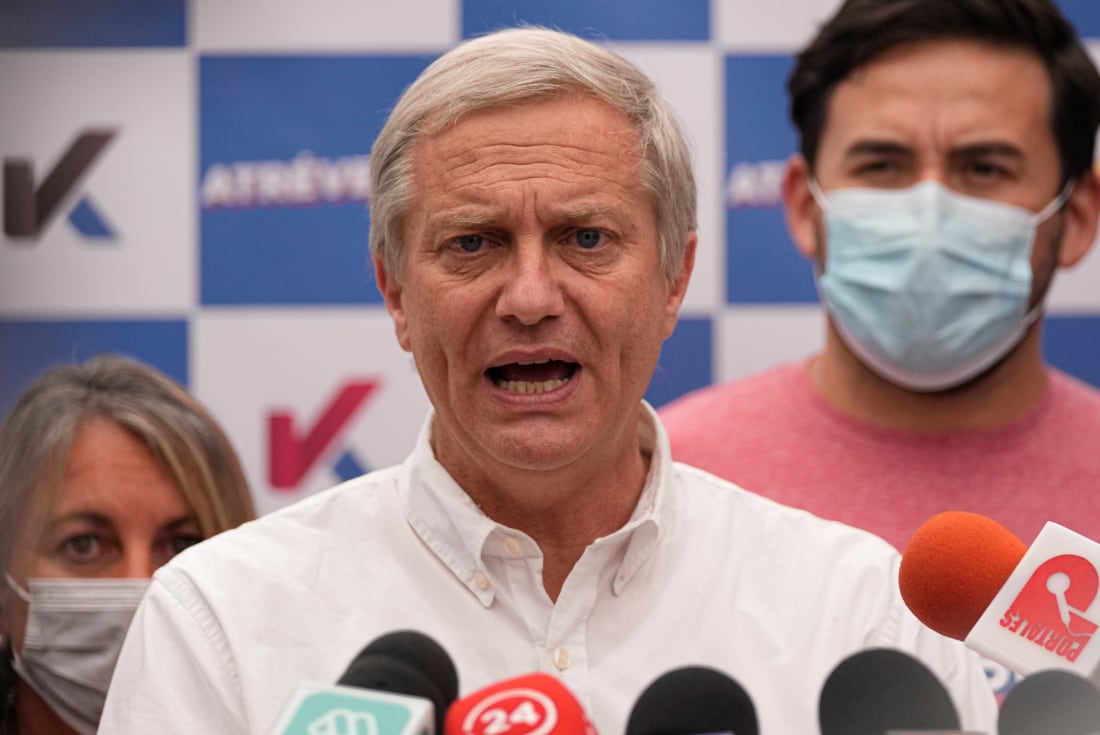 El ultraderechista José Antonio Kast es el favorito para ganar las elecciones presidenciales en Chile. (Foto / AP) 