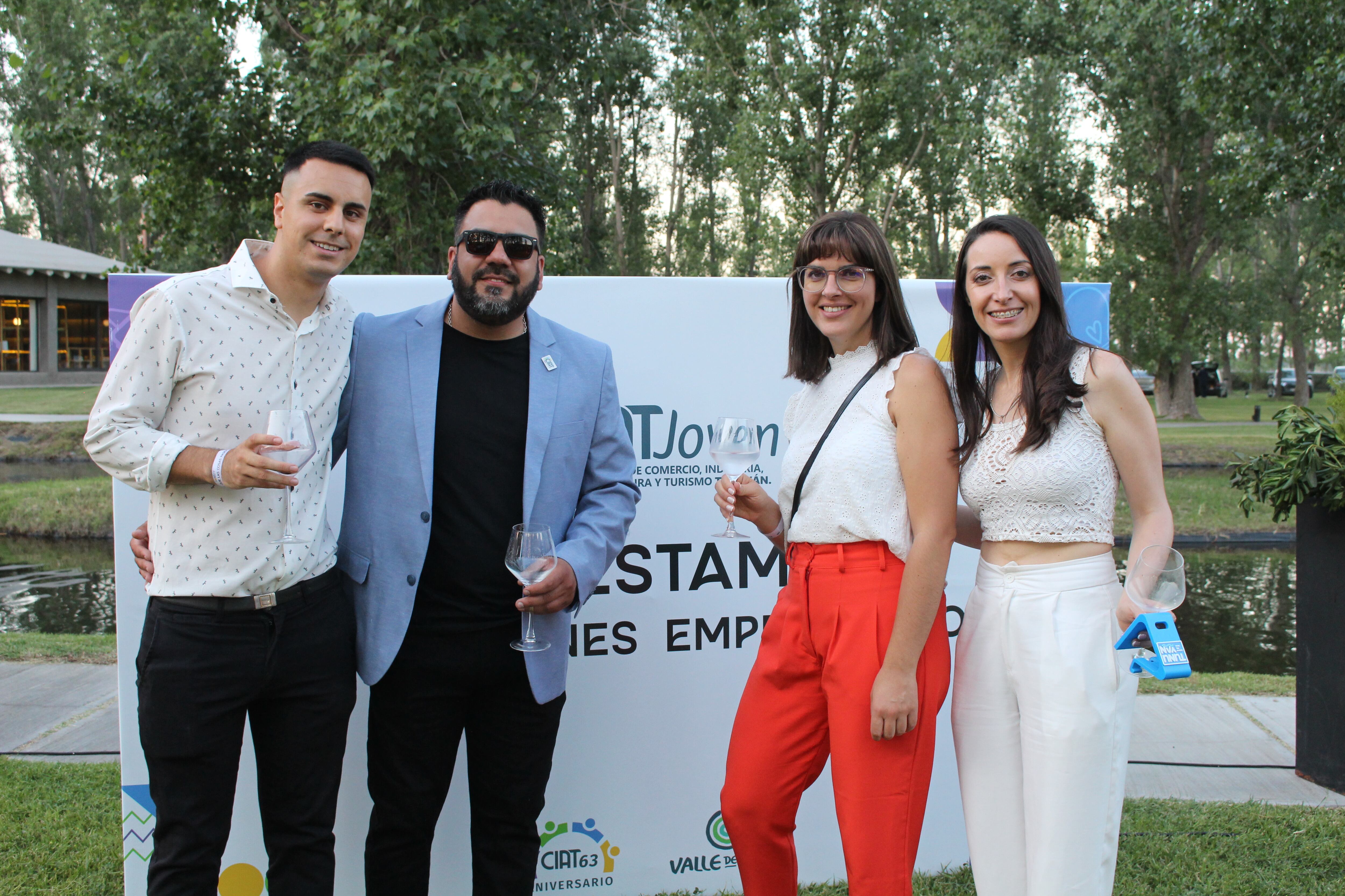 Bautista Hernandez, Marcos Ocaranza, Emmilia Nahim y Janet Scarel (CIAT Joven). Foto: Gentileza.