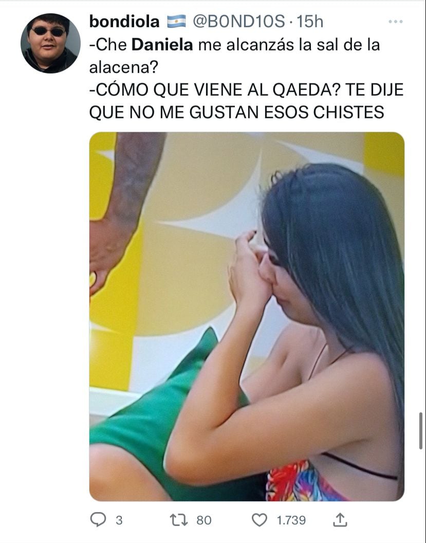 Daniela se lloró en Gran Hermano por una broma de Alfa y la hicieron meme en redes.