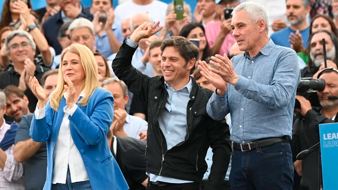 El gobernador bonaerense, Axel Kicillof, en el acto por el 17 de Octubre.