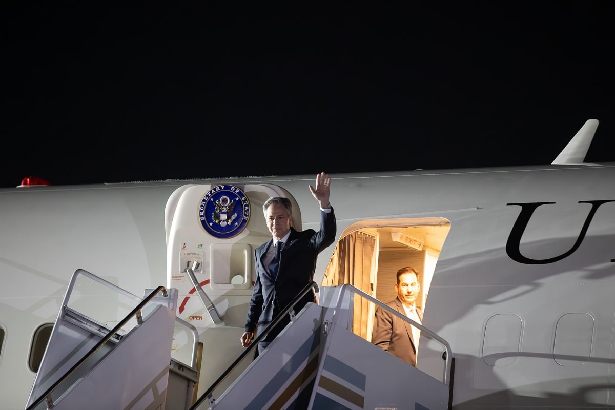 Antony Blinken, en su llegada a Buenos Aires / Embajada de Estados Unidos en Argentina