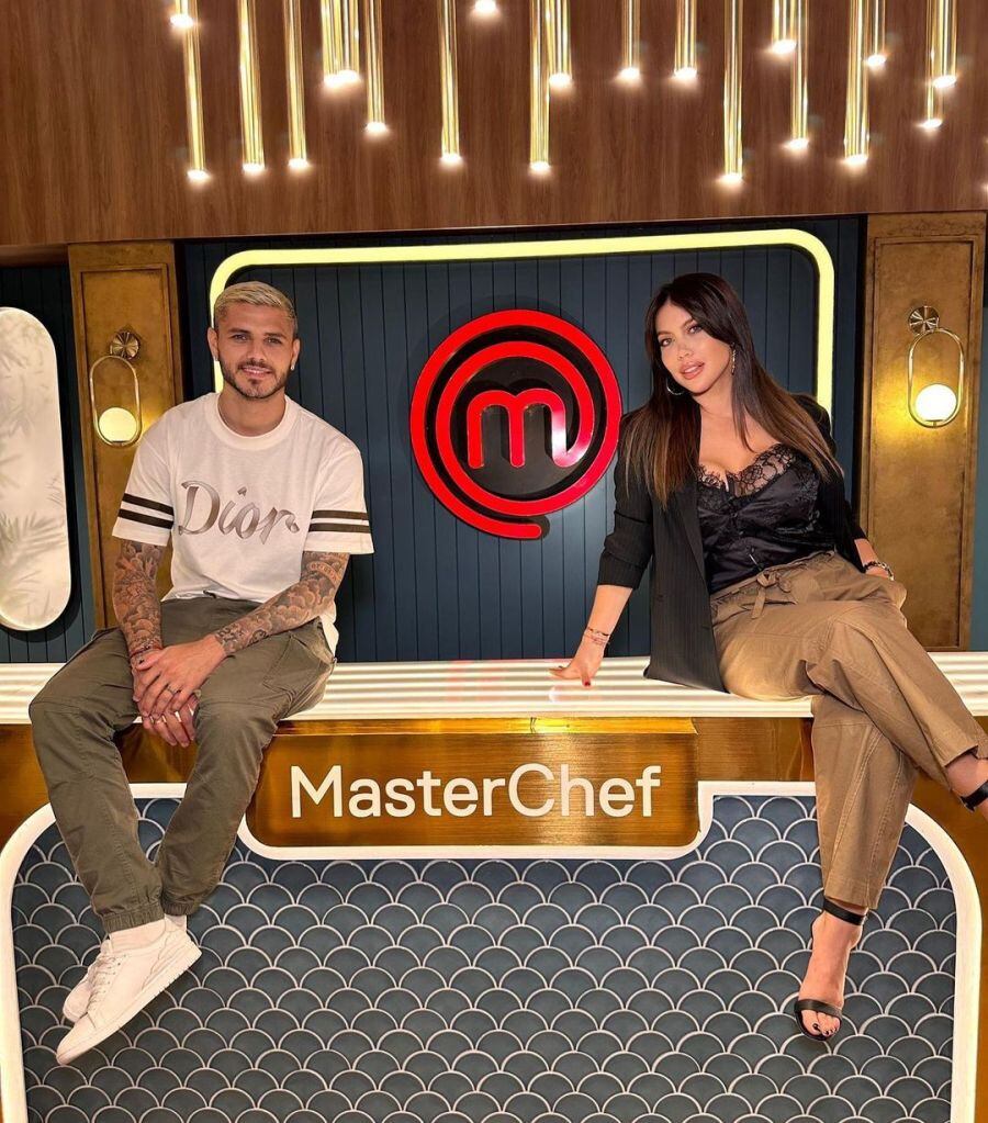 Mauro Icardi y Wanda Nara juntos en MasterChef