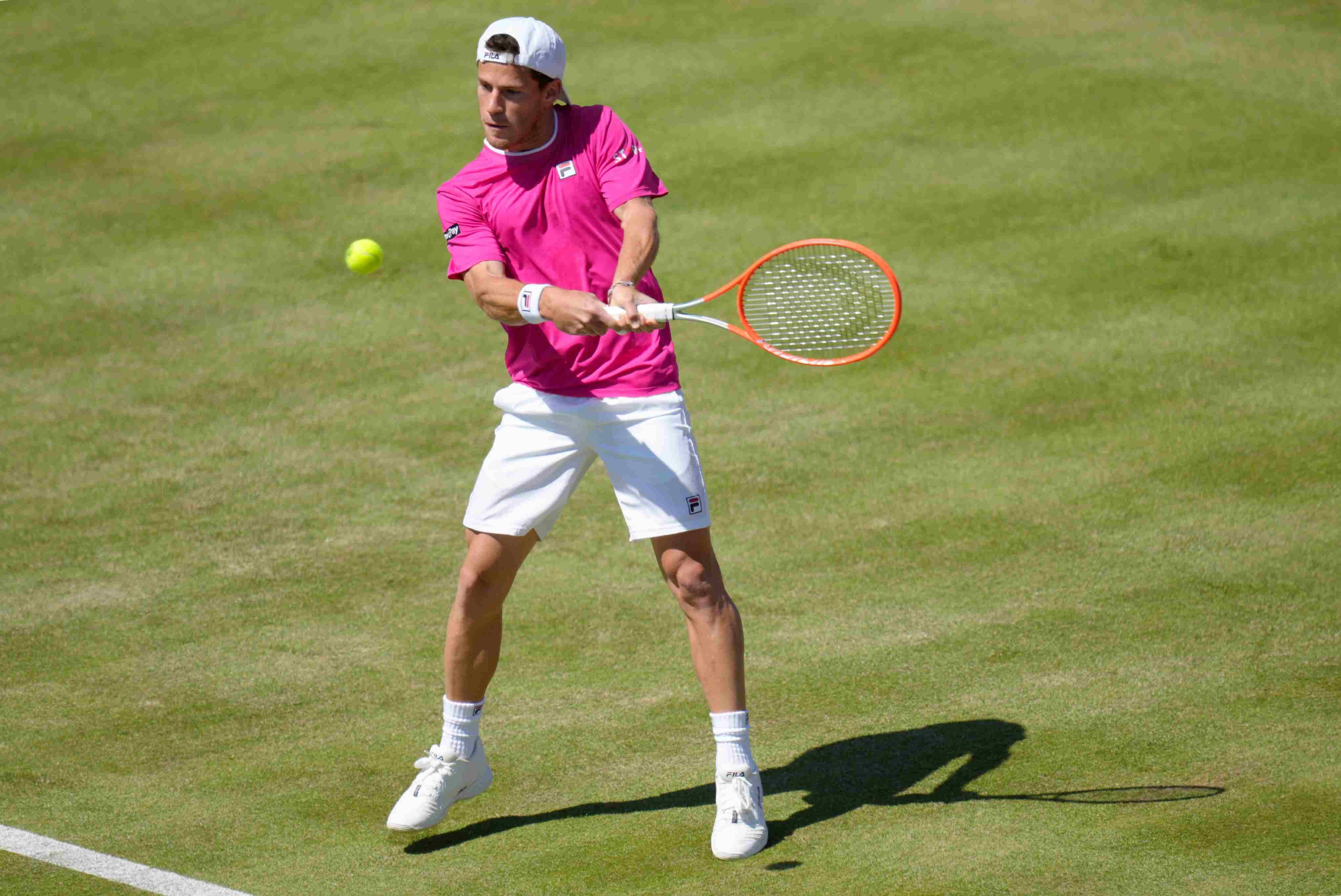 Diego Schwartzman se despidió rápido en el inicio de la gira sobre césped, previa a Wimbledon. (AP)