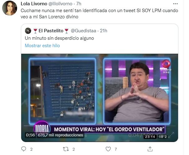 Furor en las redes por "El gordo ventilador" de San Lorenzo