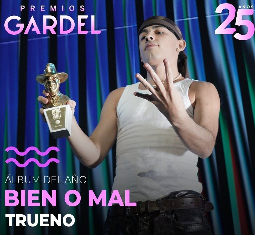 Trueno resultó el ganador del Gardel de Oro.