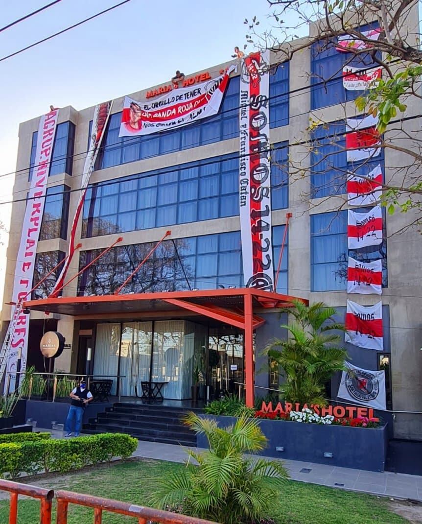 Así decoraron al hotel de River.