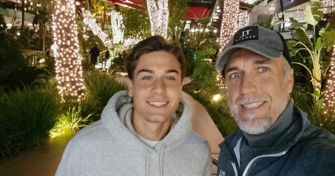 Shamel Batistuta y su padre Gabriel. 