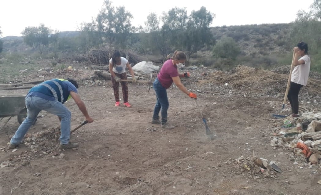 Ya sin basura, el baldío fue mutando hasta convertirse en una huerta comunitaria. 