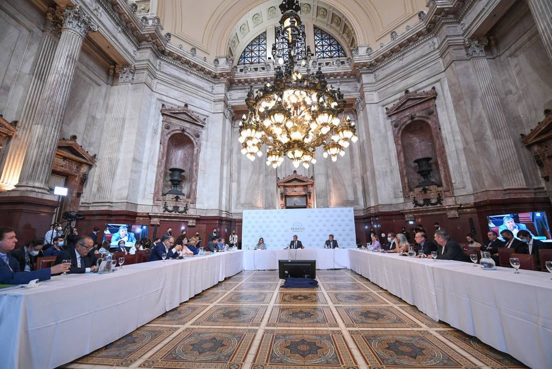 El debate en el Salón Azul duró apenas unos 15 minutos (Foto: Comunicación Senado)