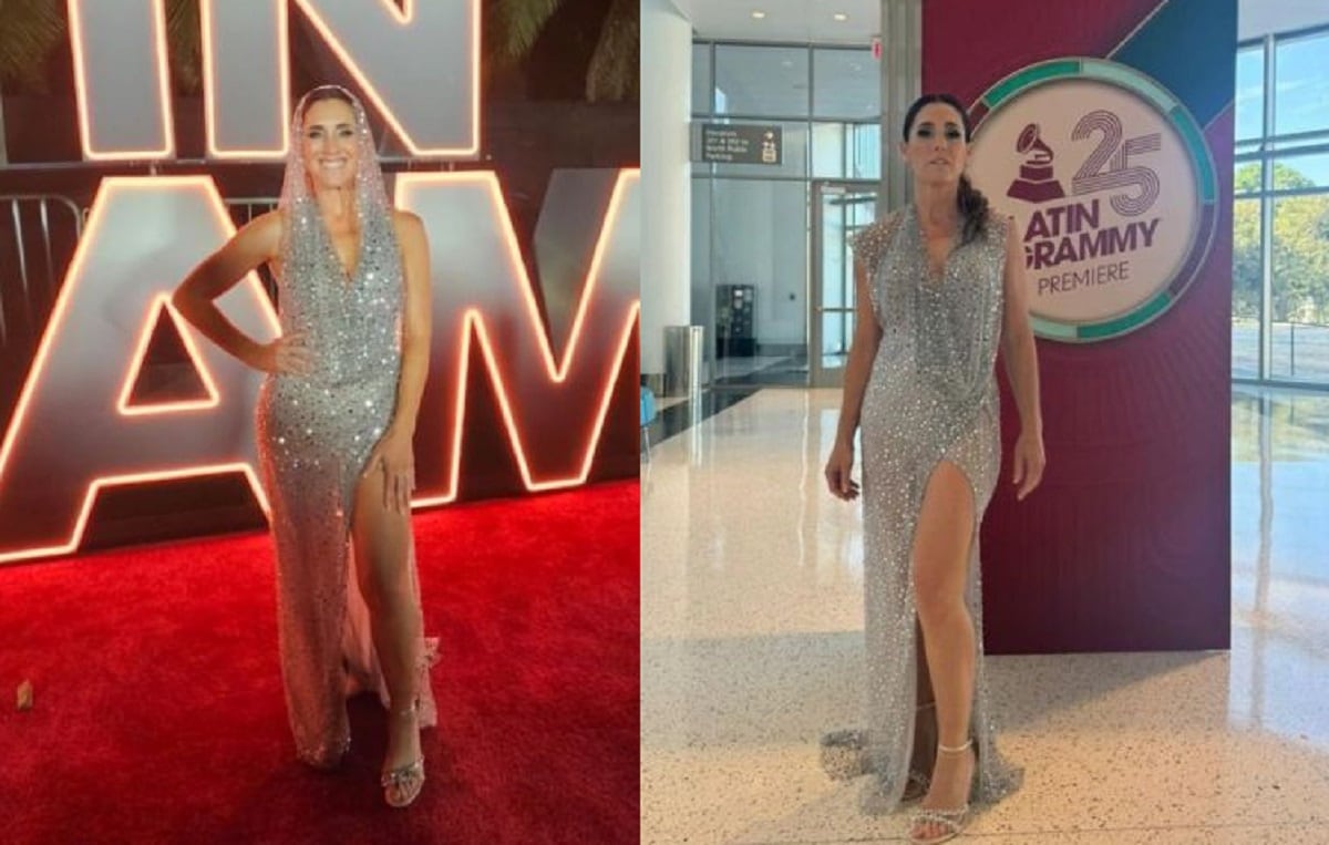 Vestido: el look a puro brillo con capucha de Soledad Pastorutti en los premios Latin Grammy 2024