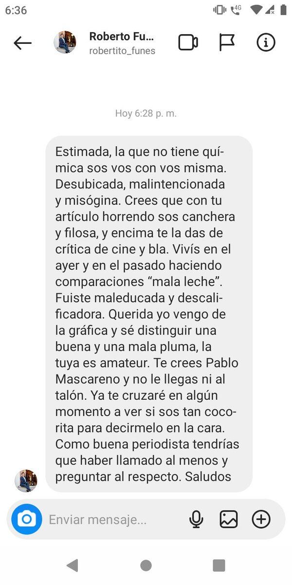 La respuesta de Robertito a la periodista