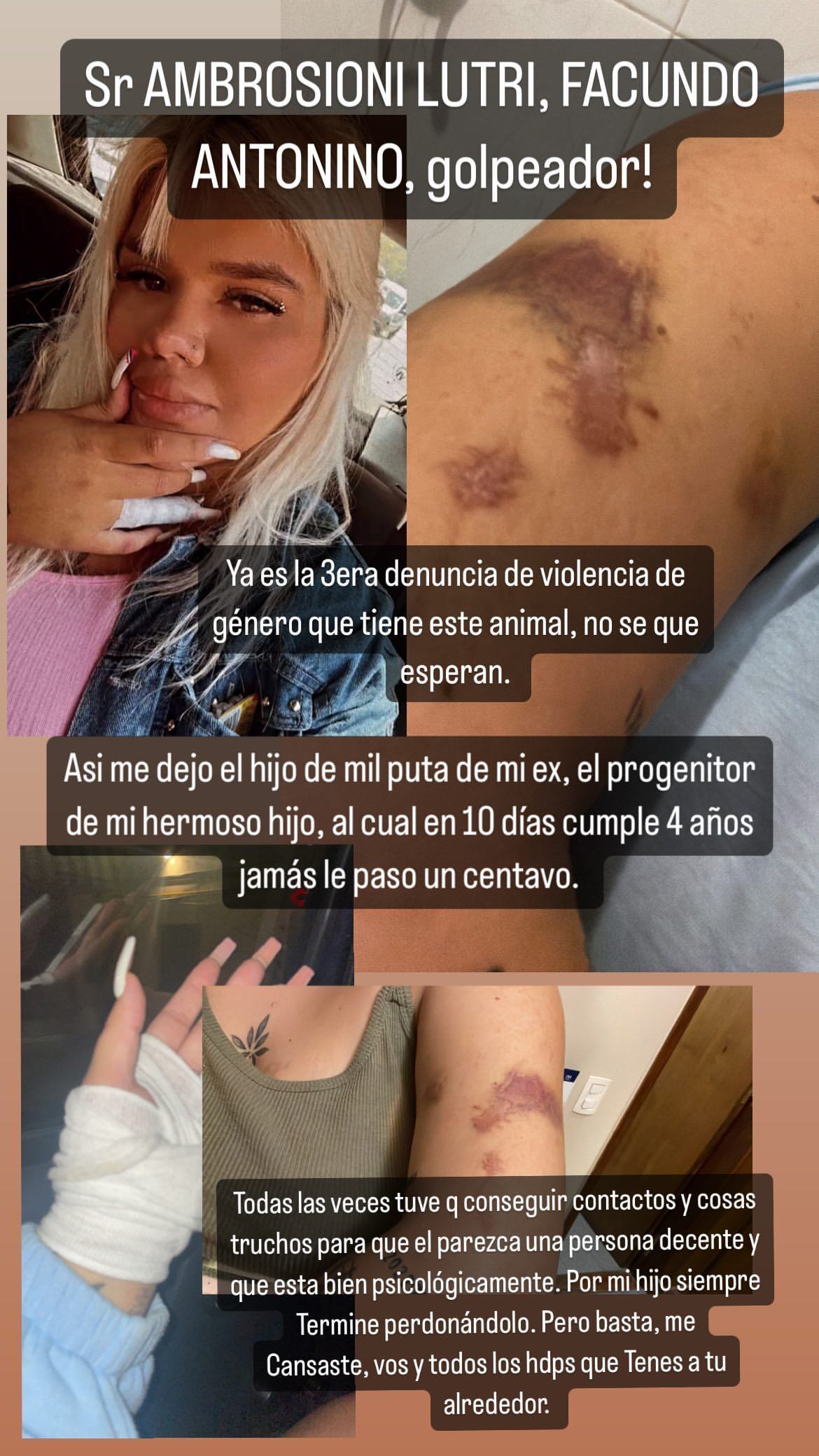 Morena Rial compartió pruebas de haber sido víctima de violencia de género.