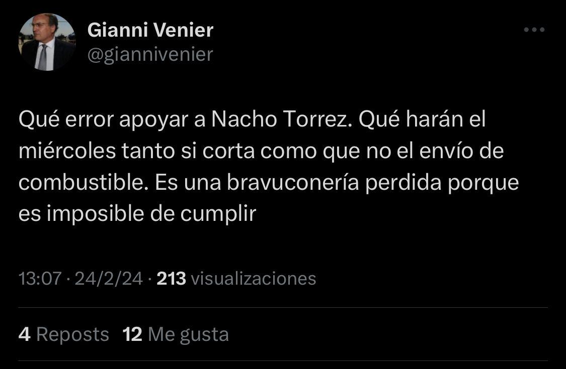 Tuit de Gianni Venier