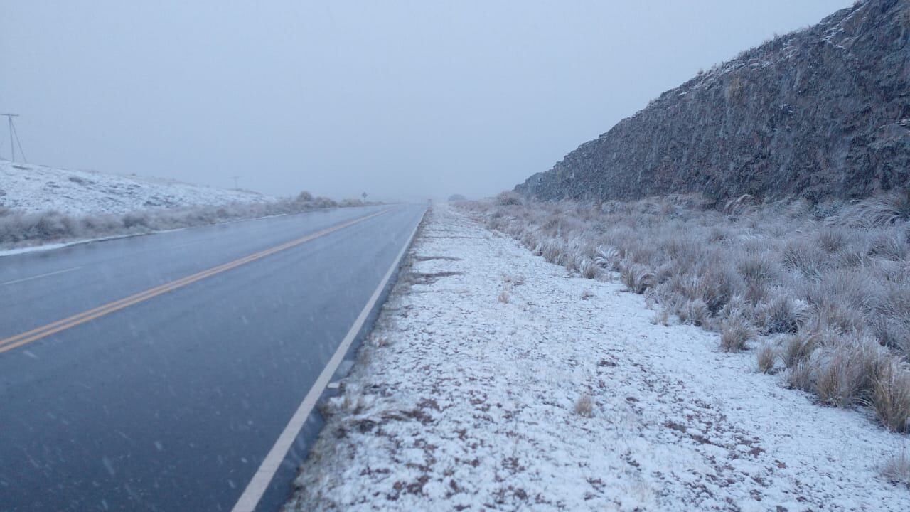 Nieve en las Altas Cumbres. (Policía Caminera)