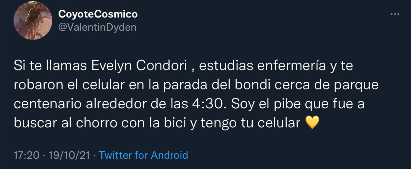 El Tweet de Valentín