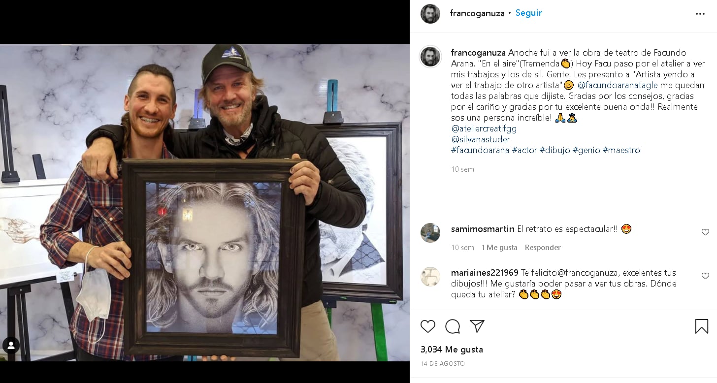 Facundo Arana visitó a Franco Ganuza en su atelier.