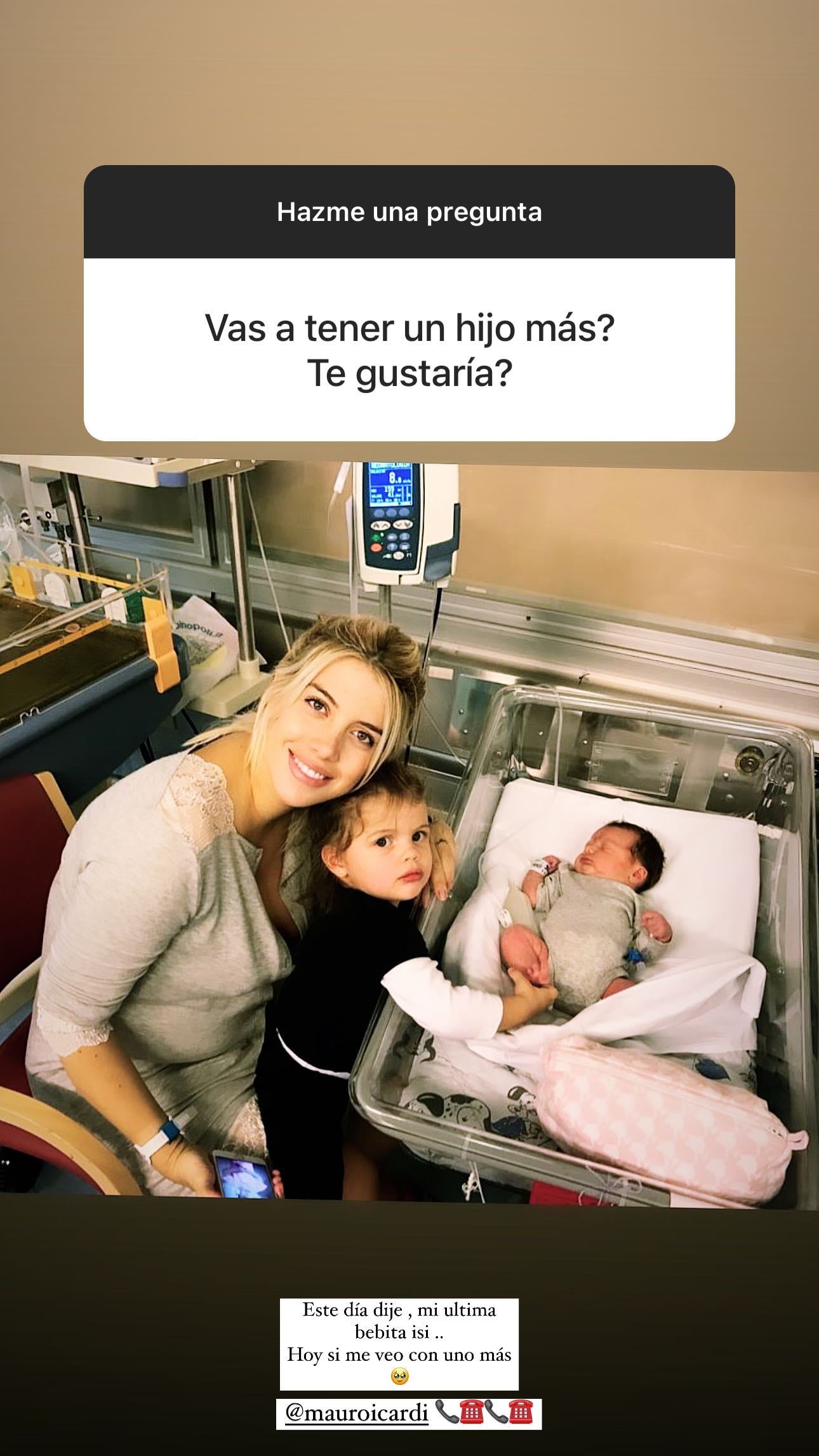 Wanda Nara habló sobre tener otro hijo.