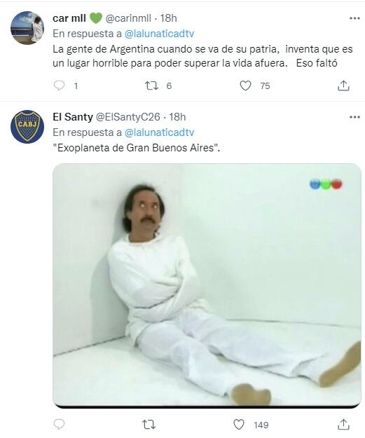 Reacciones en Twitter al hilo de la argentina que vive en España y habla de la inseguridad (Twitter)