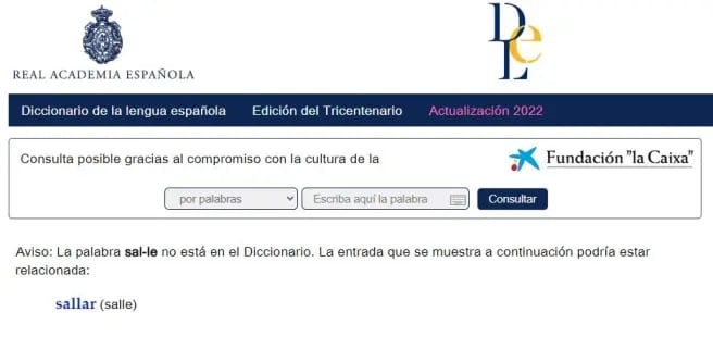 "Sal-le" debería ser la correcta escritura de la palabra que ha despertado curiosidad en el idioma español. Foto: Web