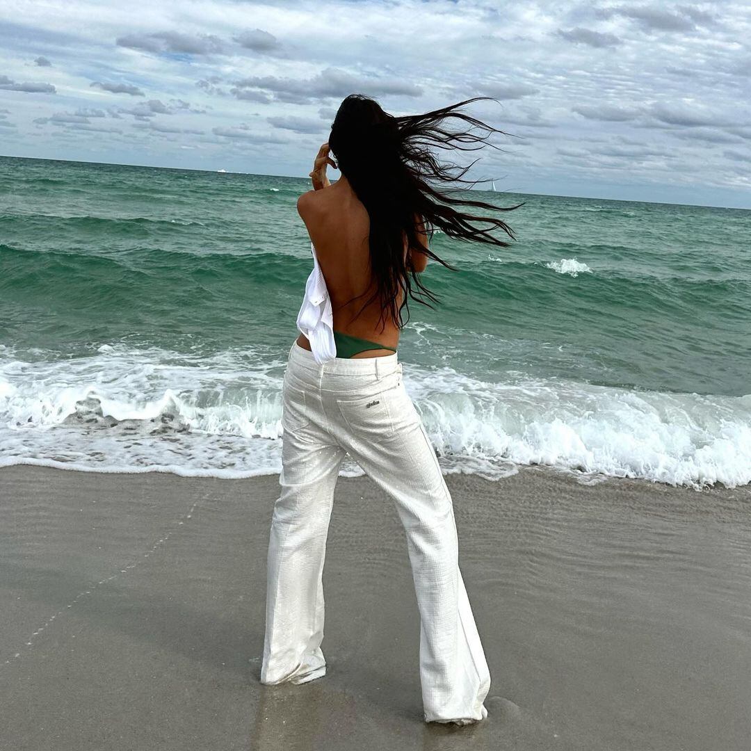 Zaira Nara en la playa. Gentileza Instagram.