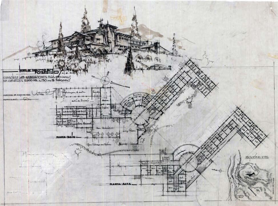 Plano del hotel Potrerillos, en Mendoza