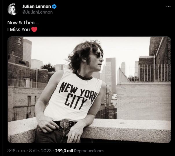 Qué es de la vida de Mark Chapman, el asesino de John Lennon y a quien le dio 5 balazos luego de que le firmara un disco. Foto: X @JulianLennon