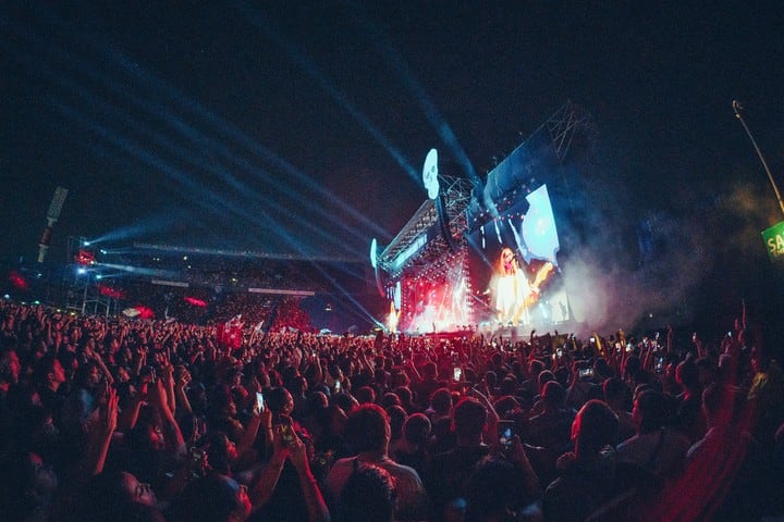 Airbag en el Estadio Vélez Sarfield. Foto: Gentileza.